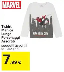 Carrefour T-shirt Manica Lunga Personaggi Assortiti offerta
