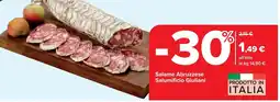 Carrefour Salame Abruzzese Salumificio Giuliani offerta