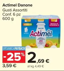 Carrefour Market Actimel Danone offerta