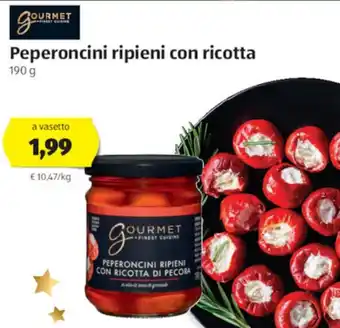 ALDI Gourmet Peperoncini ripieni con ricotta 190g offerta
