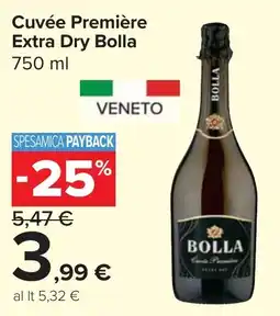 Carrefour Market Cuvée Première Extra Dry Bolla offerta