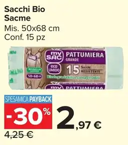 Carrefour Market Sacchi Bio Sacme offerta