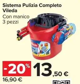 Carrefour Market Sistema Pulizia Completo Vileda offerta