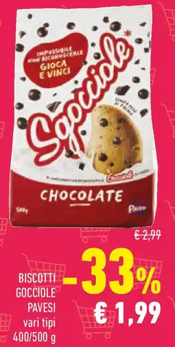 Conad Biscotti gocciole pavesi vari tipi offerta