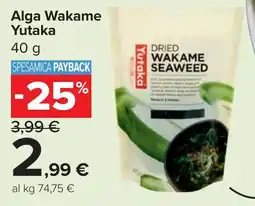 Carrefour Market Alga Wakame Yutaka offerta