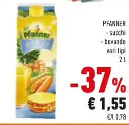 Conad Pfanner succhi bevande vari tipi offerta