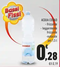 Conad ACQUA CONAD frizzante leggermente frizzante naturale pet offerta