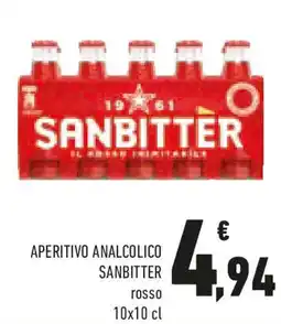 Conad Aperitivo analcolico SANBITTER rosso offerta