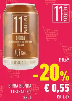 Conad Birra bionda 11paralleli offerta
