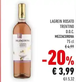 Conad Lagrein rosato trentino d.o.c. MEZZACORONA offerta