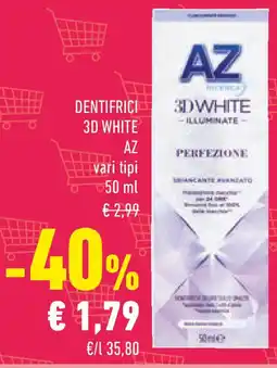 Conad Dentifrici 3d white AZ vari tipi offerta
