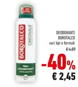 Conad Deodoranti BOROTALCO vari tipi e formati offerta