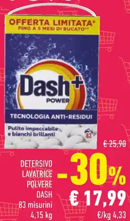 Conad Detersivo lavatrice polvere DASH 83 misurini offerta