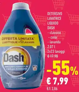 Conad Detersivo lavatrice liquido DASH lavaggi offerta