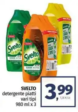 Pam SVELTO detergente piatti vari tipi offerta