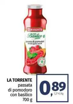 Pam LA TORRENTE passata di pomodoro con basilico offerta