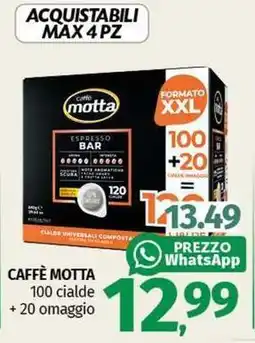 Pam CAFFÈ MOTTA 100 cialde + 20 omaggio offerta
