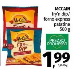 Pam MCCAIN fry'n dip/ forno express patatine offerta