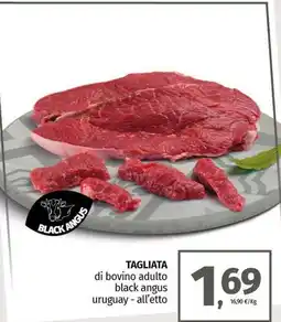 Pam TAGLIATA di bovino adulto black angus uruguay offerta