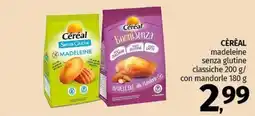 Pam CÈRÈAL madeleine senza glutine classiche/con mandorle offerta