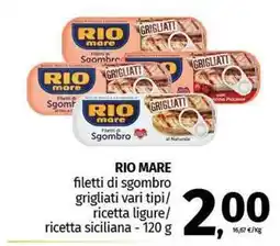 Pam RIO MARE filetti di sgombro grigliati vari tipi/ ricetta ligure/ ricetta siciliana offerta