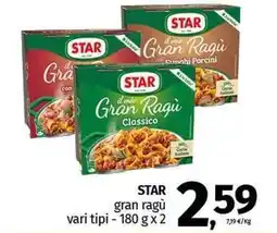 Pam STAR gran ragù vari tipi offerta
