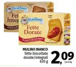 Pam MULINO BIANCO fette biscottate dorate/integrali offerta