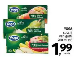 Pam YOGA succhi vari gusti offerta