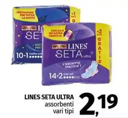 Pam LINES SETA ULTRA assorbenti vari tipi offerta