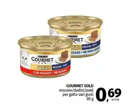 Pam GOURMET GOLD mousse/dadini/patè per gatto vari gusti offerta