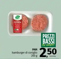 Pam PAM hamburger di coniglio offerta