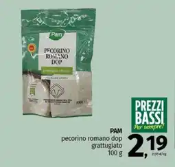 Pam PAM pecorino romano dop grattugiato offerta