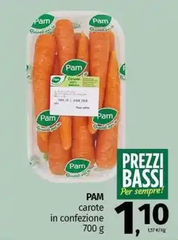 Pam PAM carote in confezione offerta