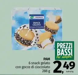Pam PAM 6 snack gelato con gocce di cioccolato offerta