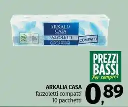 Pam ARKALIA CASA fazzoletti compatti 10 pacchetti offerta