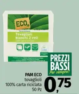 Pam PAM ECO tovaglioli 100% carta riciclata 50 Pz offerta