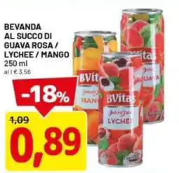 DPiù Bevanda al succo di guava rosa / lychee / mango offerta