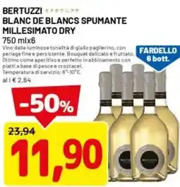 DPiù Bertuzzi blanc de blancs spumante millesimato dry offerta