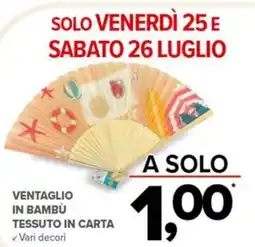 Todis Ventaglio in bambù tessuto in carta offerta