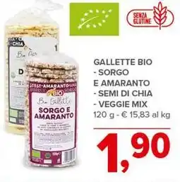 Todis Gallette bio - sorgo e amaranto - semi di chia - veggie mix offerta