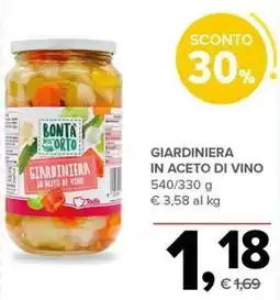 Todis Giardiniera in aceto di vino offerta