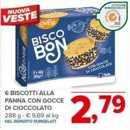 Todis 6 biscotti alla panna con gocce di cioccolato offerta