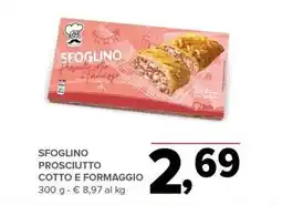 Todis Sfoglino prosciutto cotto e formaggio offerta