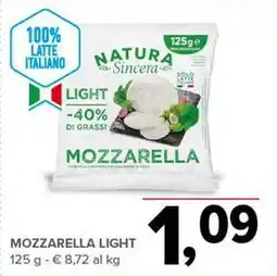 Todis Mozzarella light offerta