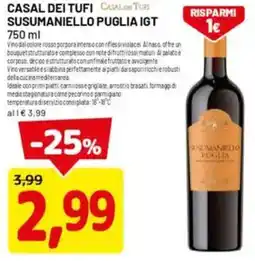 DPiù Casal dei tufi casal.turi susumaniello puglia IGT offerta