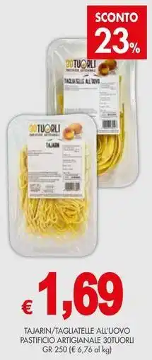 PrestoFresco Tajarin/tagliatelle all'uovo pastificio artigianale 30TUORLI offerta