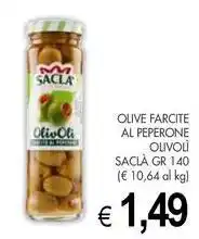 PrestoFresco Olive farcite al peperone olivolì SACLÀ offerta