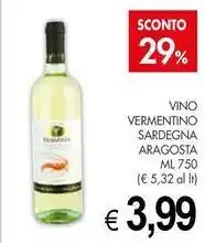 PrestoFresco Vino vermentino sardegna ARAGOSTA offerta