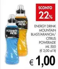 PrestoFresco Energy drink mountain blast/arancia/ citrus POWERADE offerta