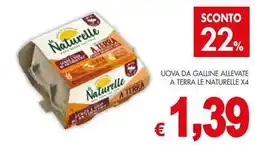 PrestoFresco Uova da galline allevate a terra LE NATURELLE X4 offerta